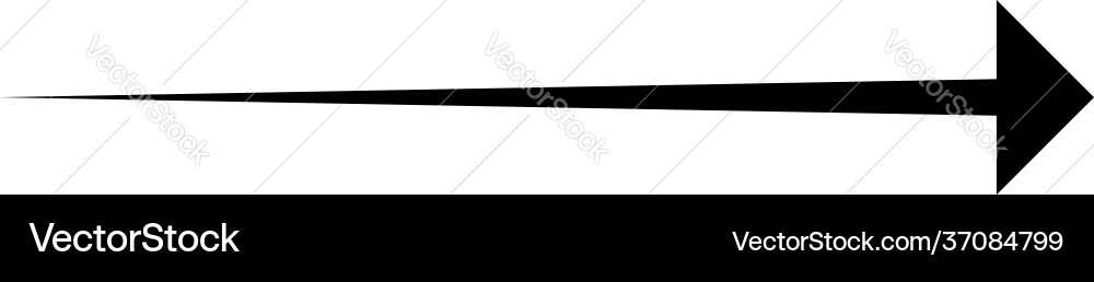 Black arrow pointing right shape element Black arrow pointing right shape element vector image