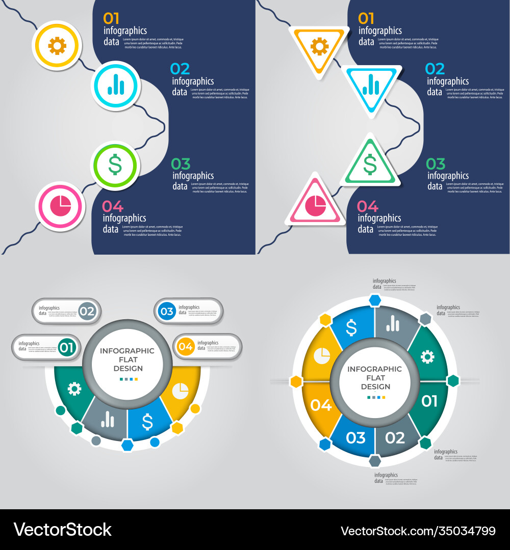 Business data visualization process chart Business data visualization process chart Vector Image