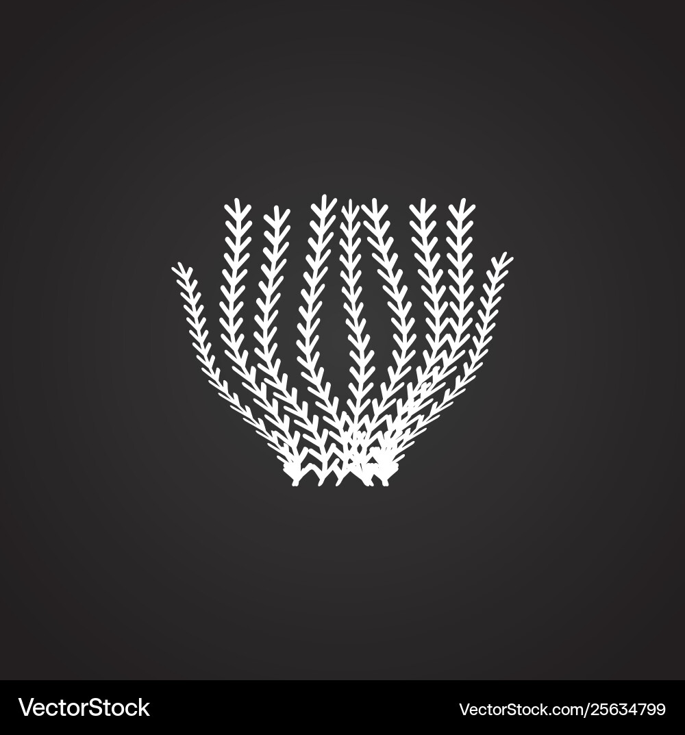 Coral icon on background for graphic and web Coral icon on background for graphic and web Vector Image