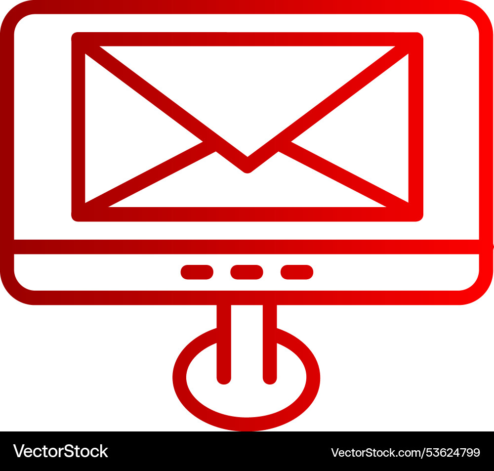 Email line gradient icon Vector Image