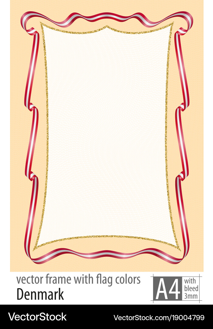 Frame and border of ribbon with the colors Vector Image