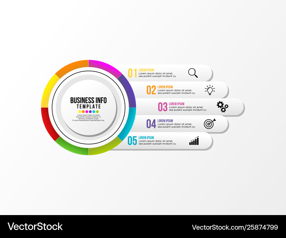Infographic design template with options steps Vector Image