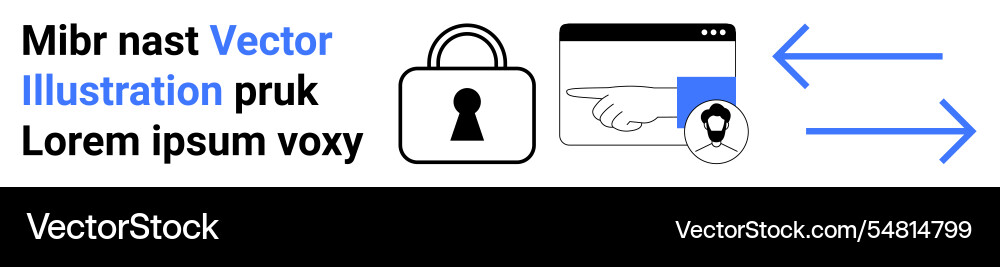 Online security concept with lock icon user Online security concept with lock icon user vector image