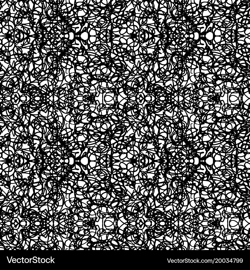 Pattern of scribbles and loops texture vector image
