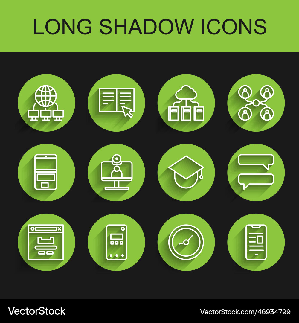 Set line browser window mobile phone computer Set line browser window mobile phone computer Vector Image