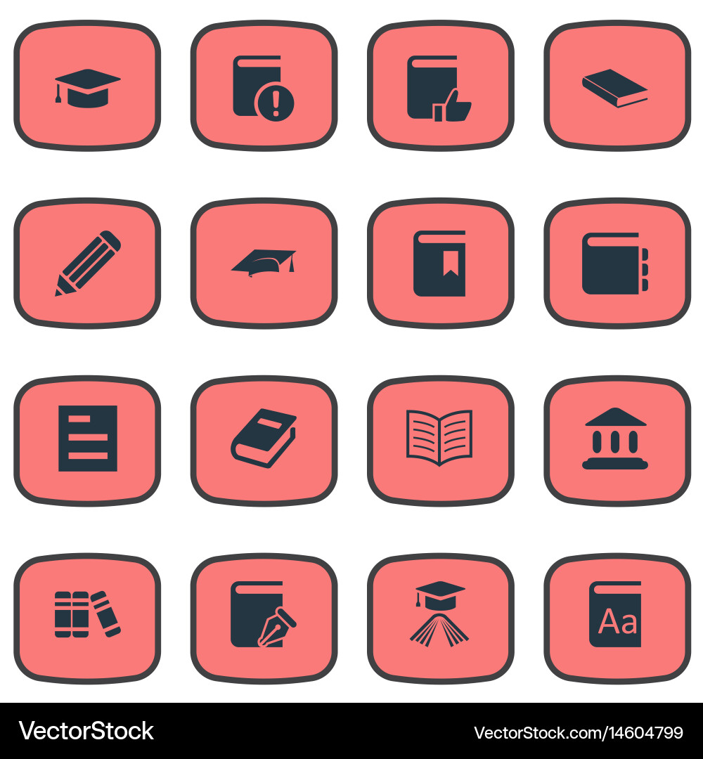 Set of simple reading icons Vector Image