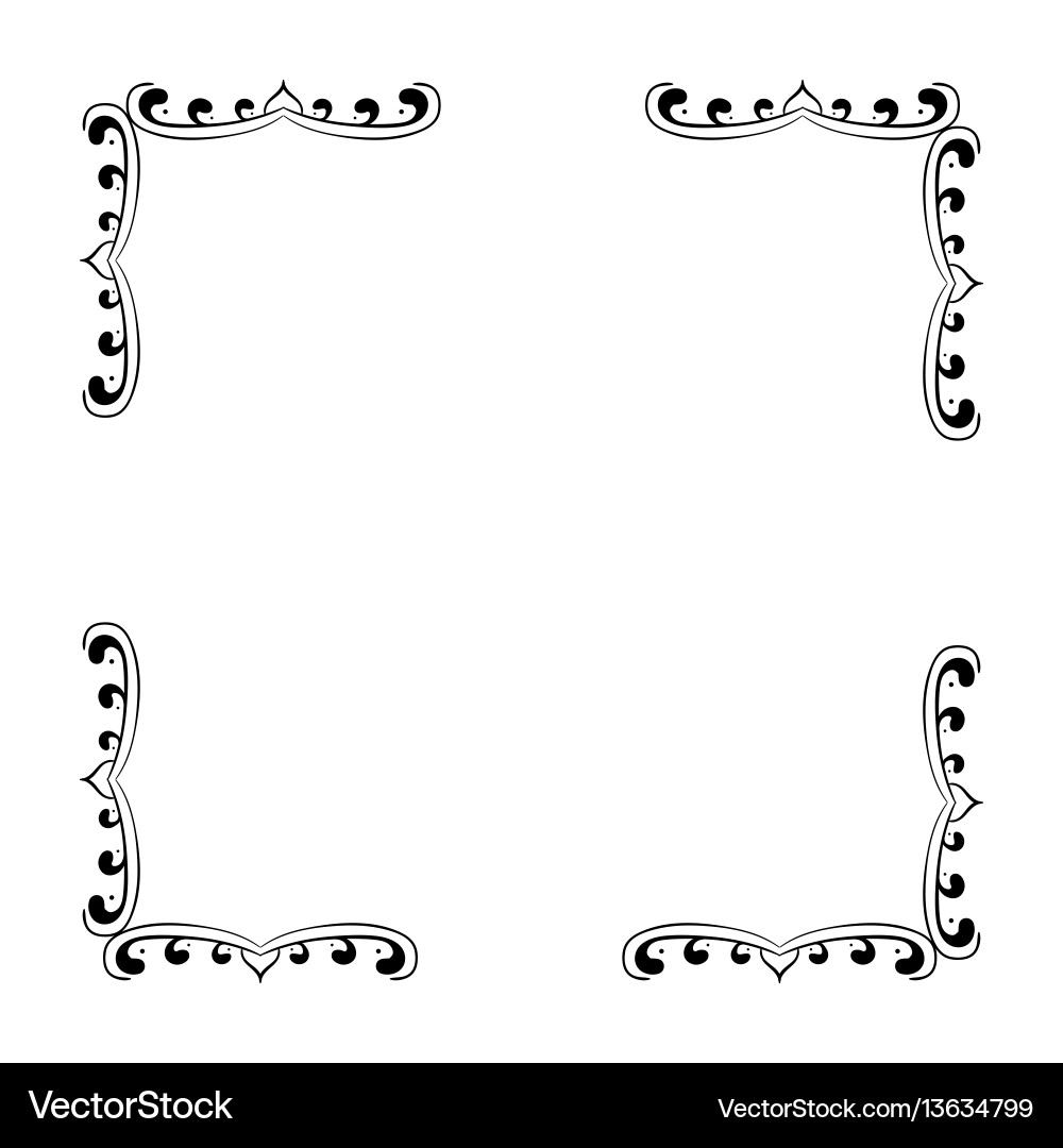Simple and elegant square frame design template Simple and elegant square frame design template vector image