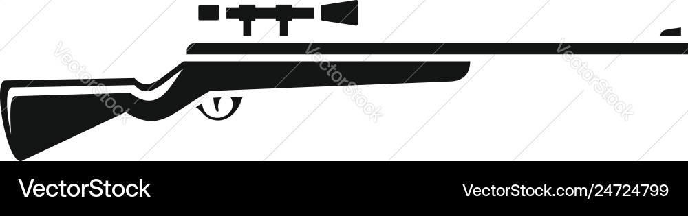 Sniper Rifle Icon - Modern Style vector image