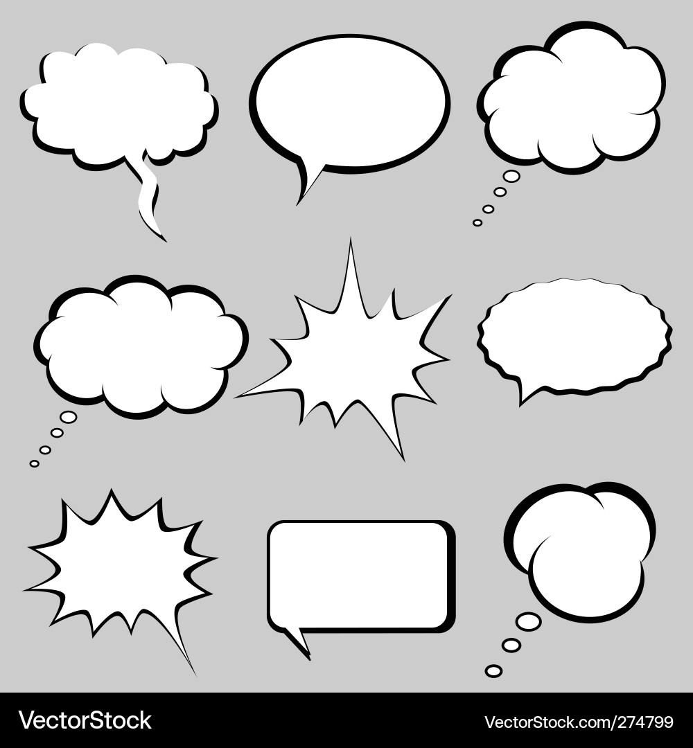 Speech Bubbles Collection vector image