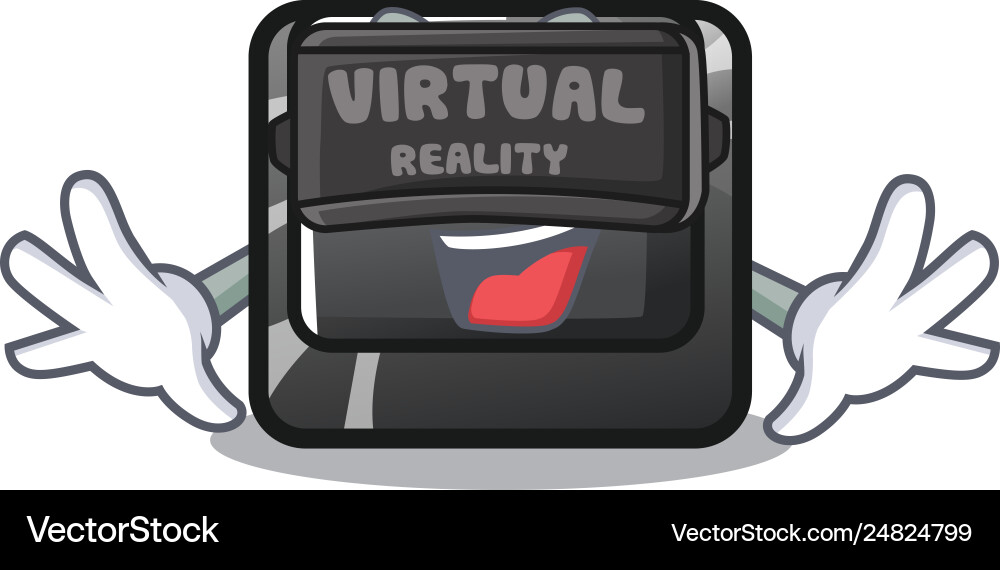 Virtual reality f8 button installed on computer vector image