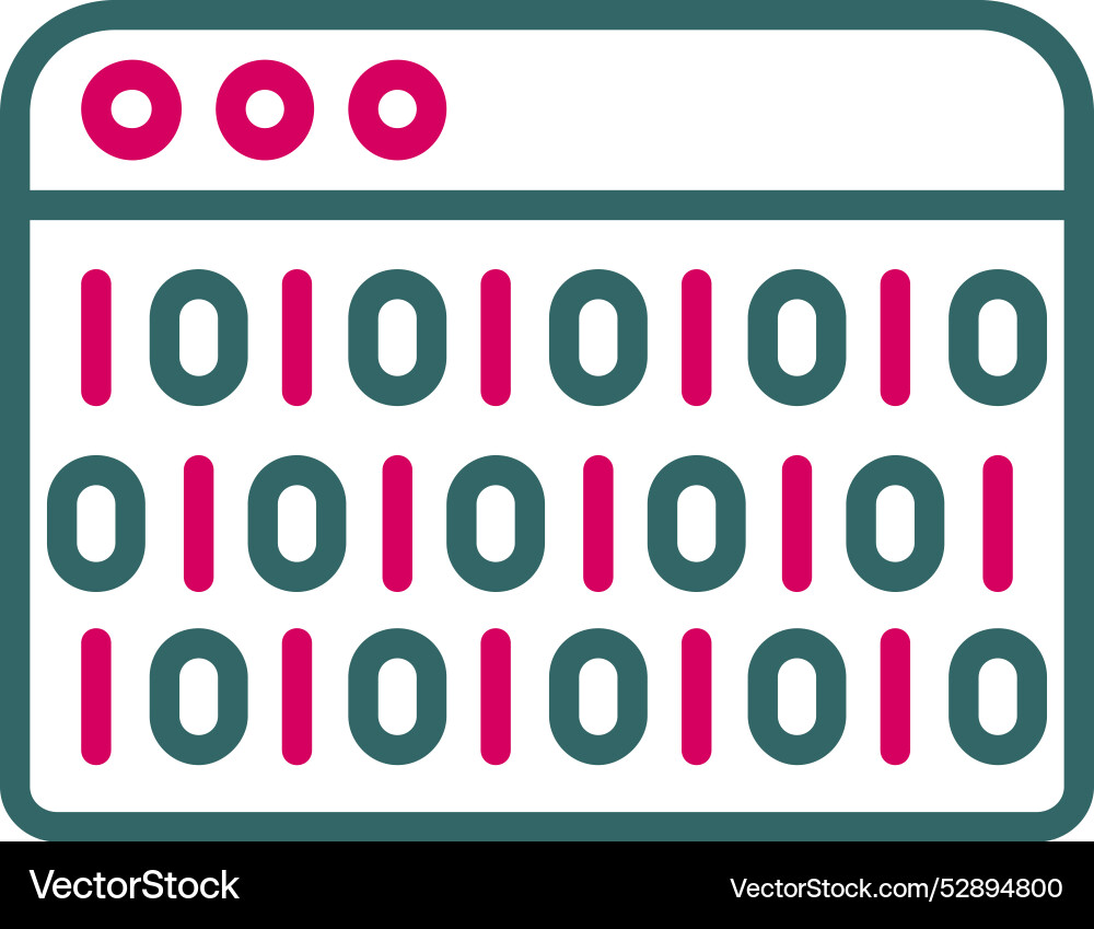 Binary code icon design vector image