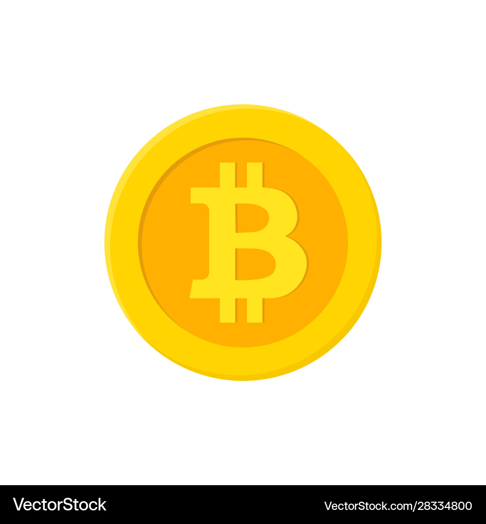 Bitcoin flat icon crypto currency bit coin – Royalty-Free Vector |  VectorStock