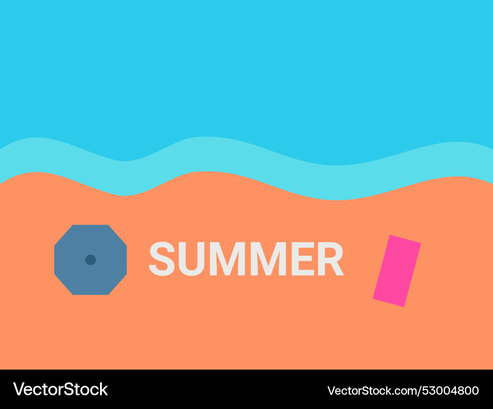 Flat design summer Royalty Free Vector Image - VectorStock