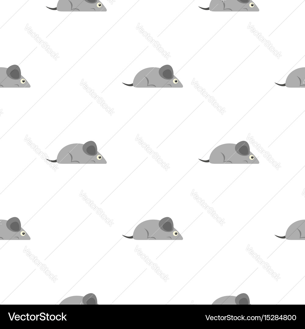 Gray mouse pattern seamless Vector Image