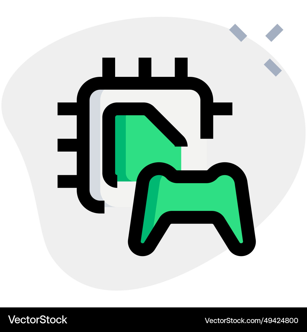 Handheld video game device with embedded microchip Vector Image