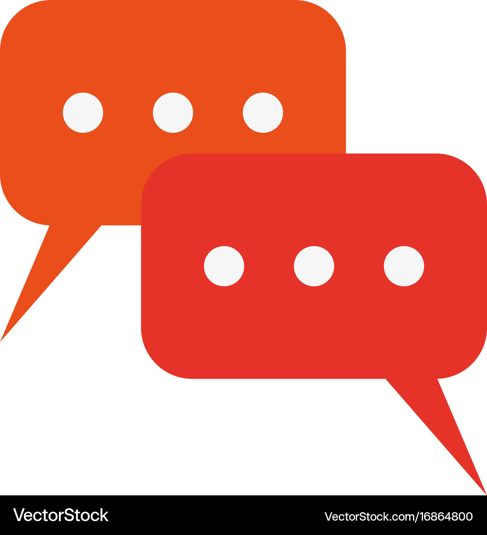 Instant messaging conversation bubbles icon image vector image