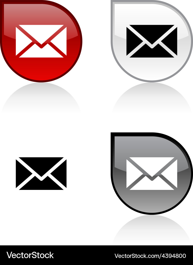 Mail button Vector Image