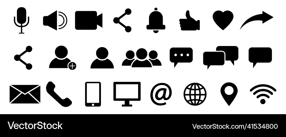 Message icon phone set web flat Message icon phone set web flat Vector Image