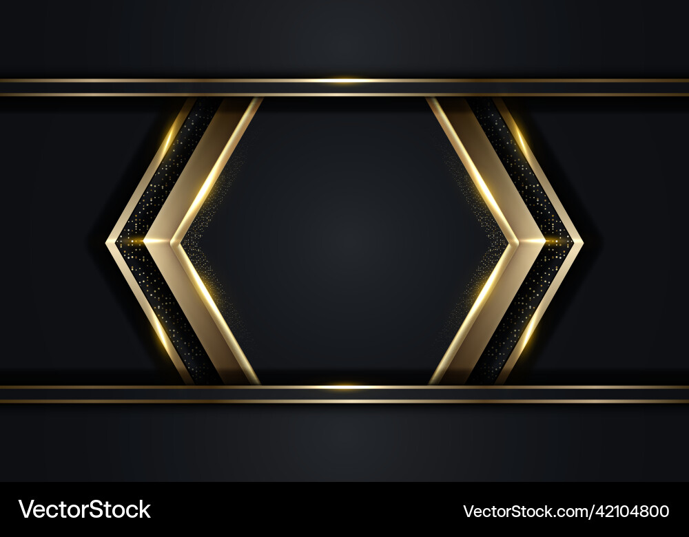 Modern luxury banner template design black arrow vector image