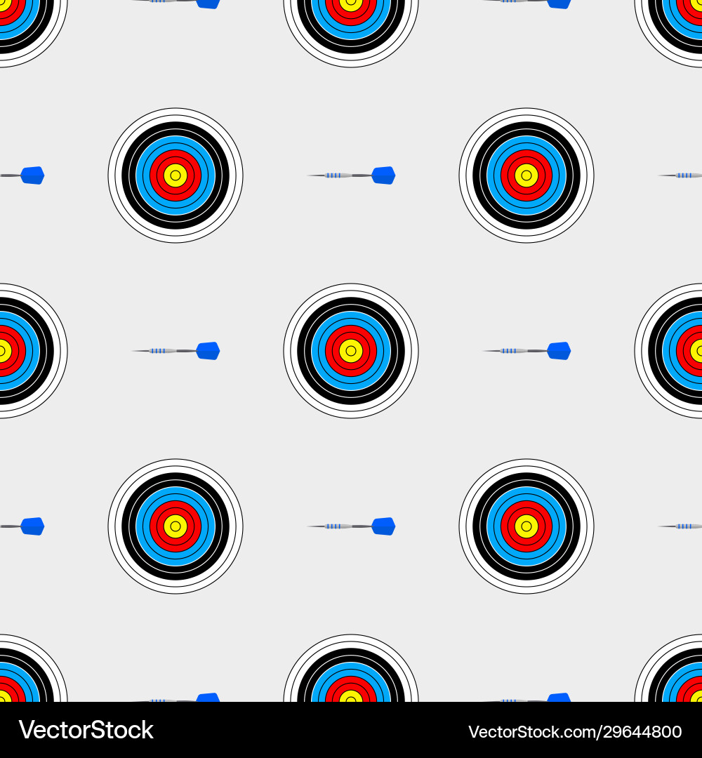 Seamless pattern with dartboards for darts game vector image
