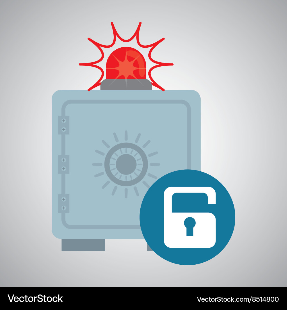 Security system design warning and technology Vector Image
