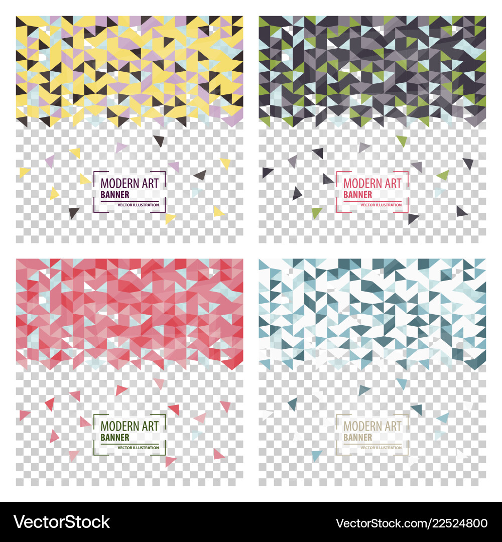 Set of abstract triangle background 3d triangles Set of abstract triangle background 3d triangles vector image