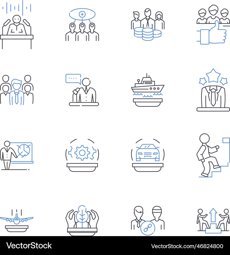 System line icons collection automation System line icons collection automation vector image