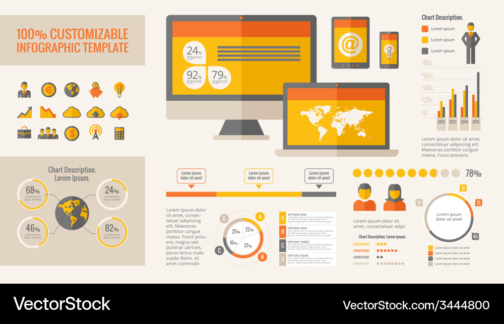 Technology Elements - Data & Charts vector image