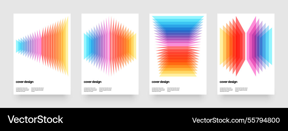 Template with colorful gradient blended shapes Template with colorful gradient blended shapes vector image