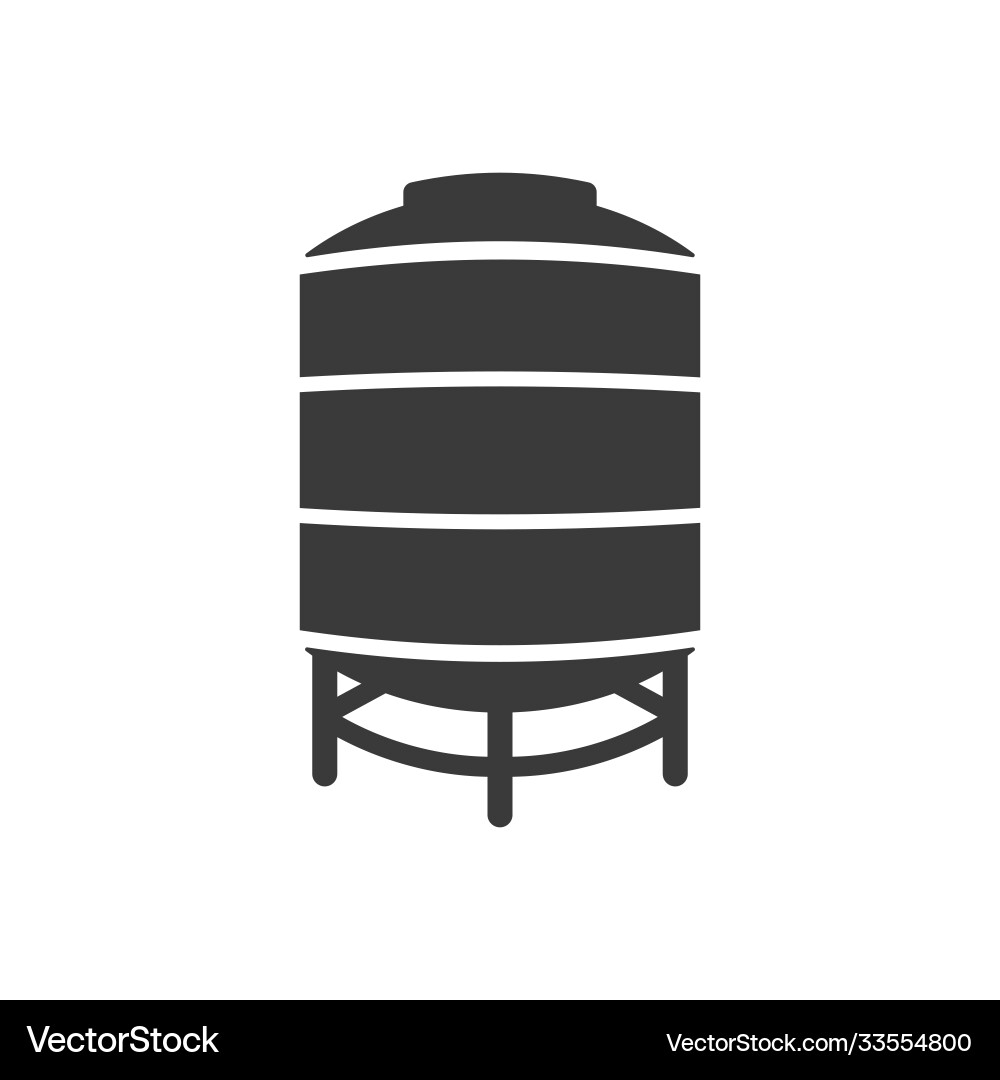 Water Tank Icon - White Background vector image