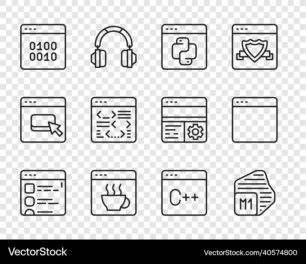 Zeile Browser Dateien Prozessor python Zeile Browser Dateien Prozessor python Vektorbild