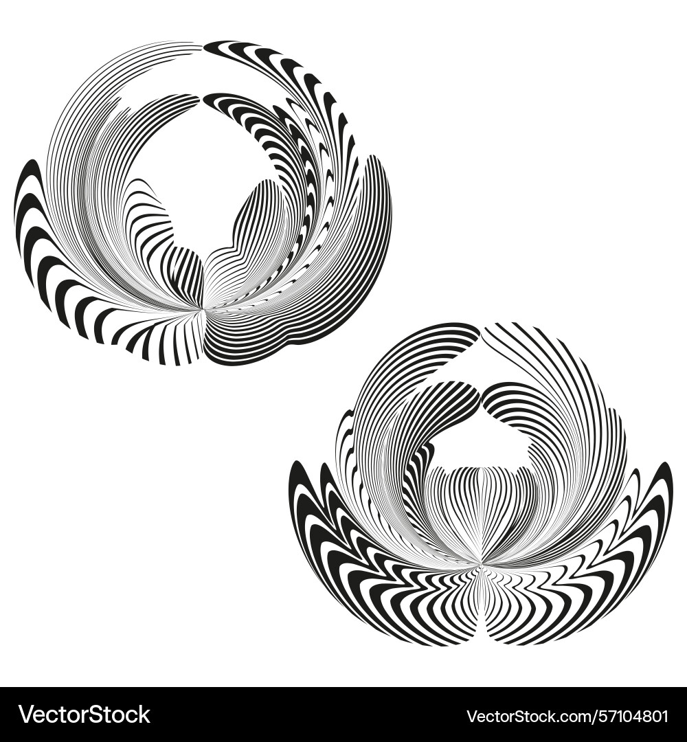 3d ring shape curved volume symbol abstract loop 3d ring shape curved volume symbol abstract loop vector image