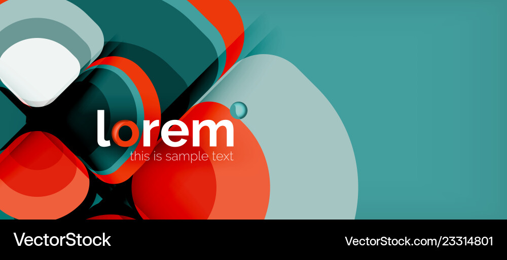 Abstract background - geometric multicolored round Vector Image