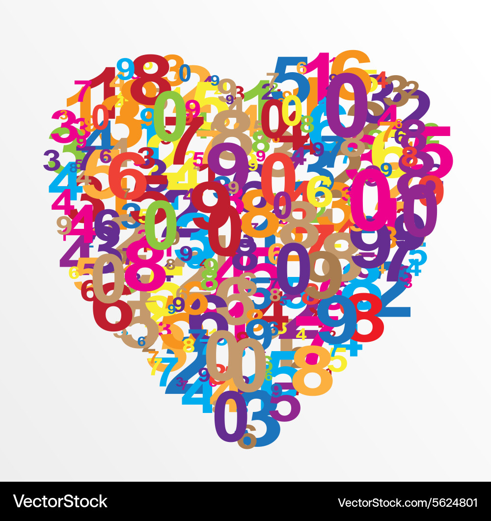 Abstract background with numbers vector image