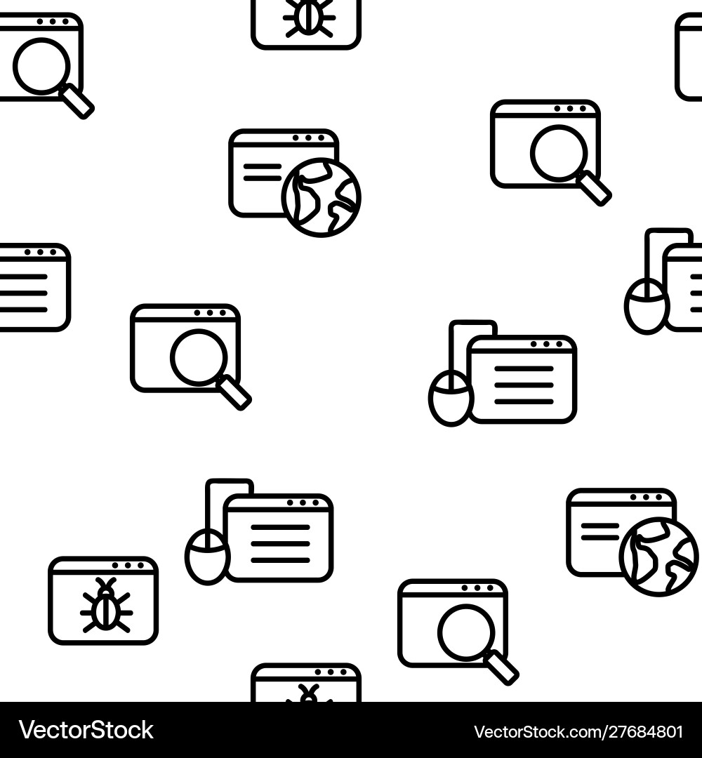Browser internet web site pages seamless Browser internet web site pages seamless vector image