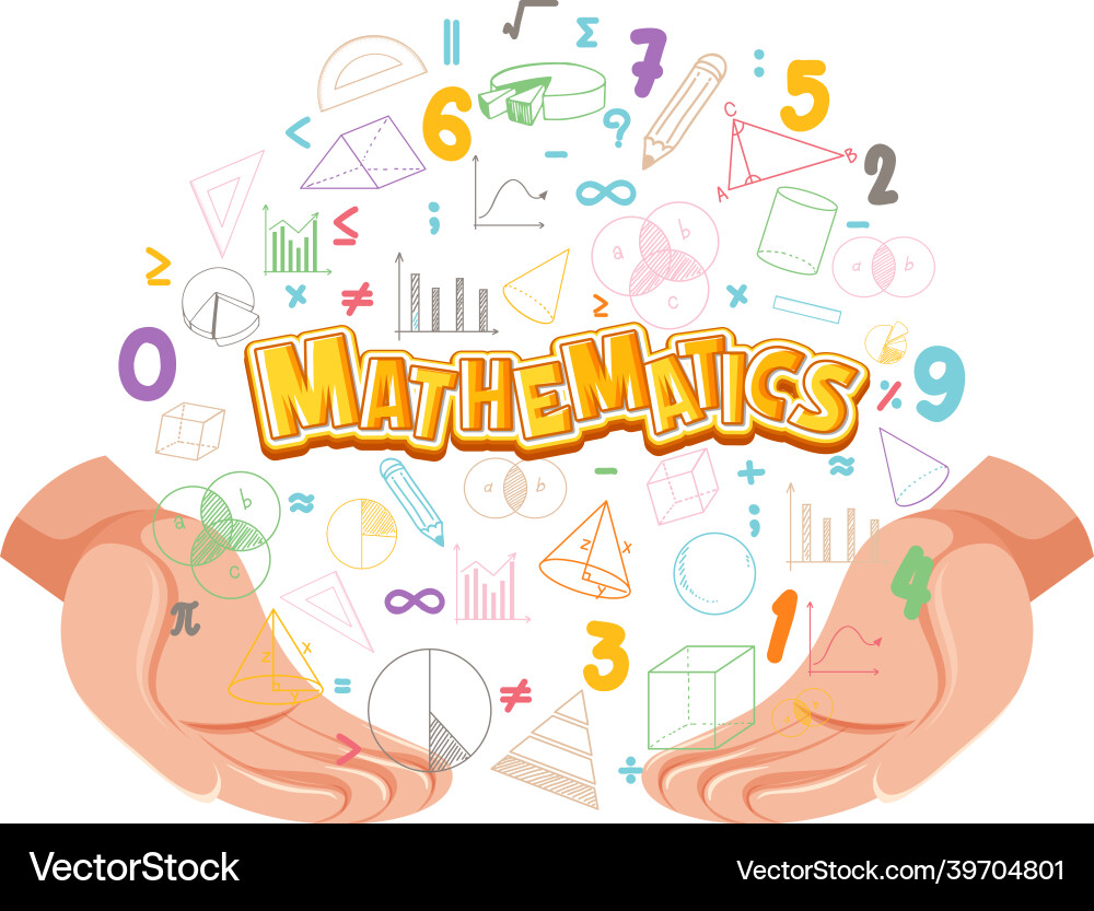 Doodle math formula with mathematics font vector image