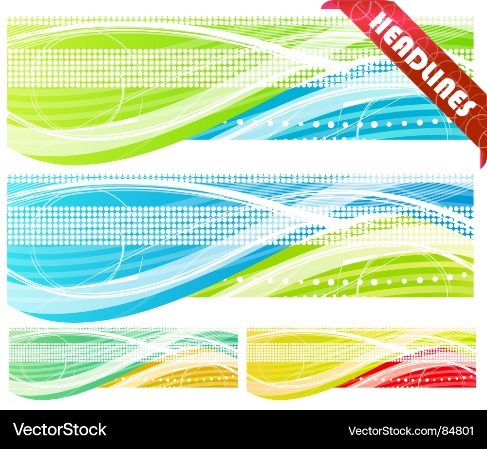 Dynamic Wave Patterns vector image