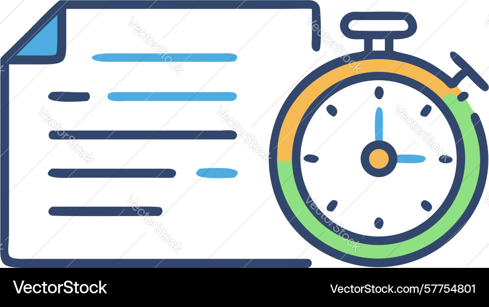 Efficient document workflow icon speedy vector image