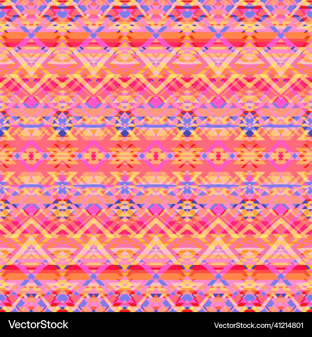 Ethnic zigzag pattern in retro colors aztec style Ethnic zigzag pattern in retro colors aztec style vector image