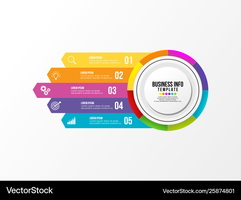 Infographic design template with options steps Vector Image