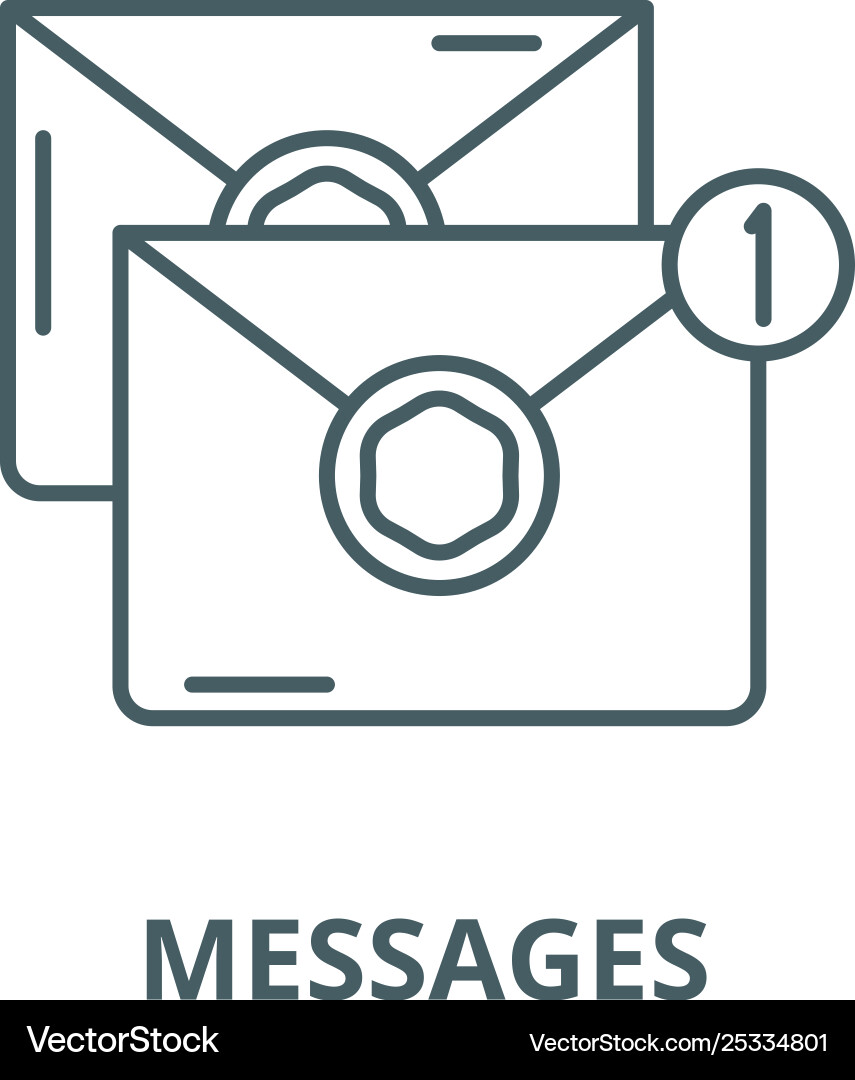 Messages line icon linear concept outline Messages line icon linear concept outline Vector Image