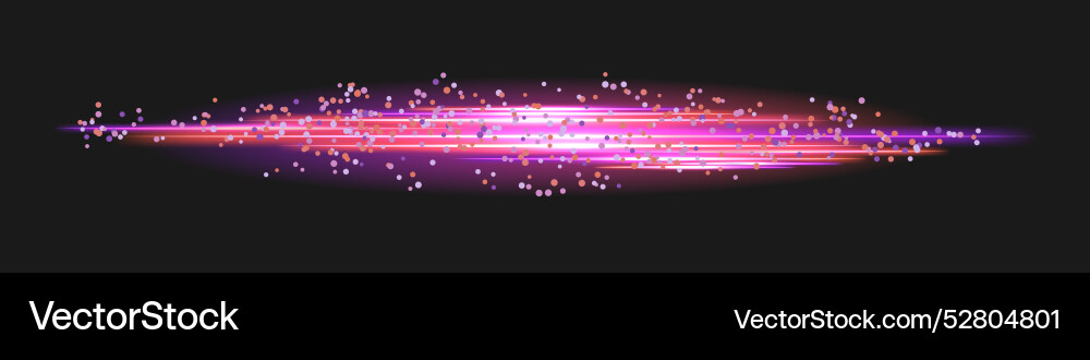 Neon glowing laser sticks with shiny sequins vector image