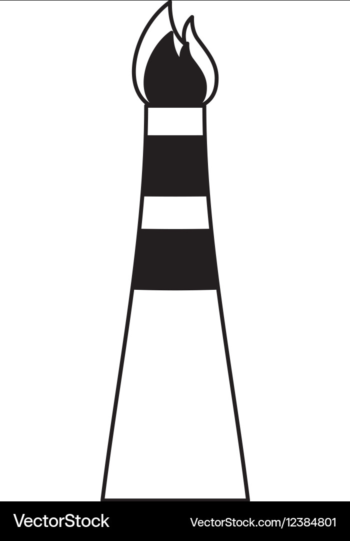Refining plant chimney isolated icon Vector Image