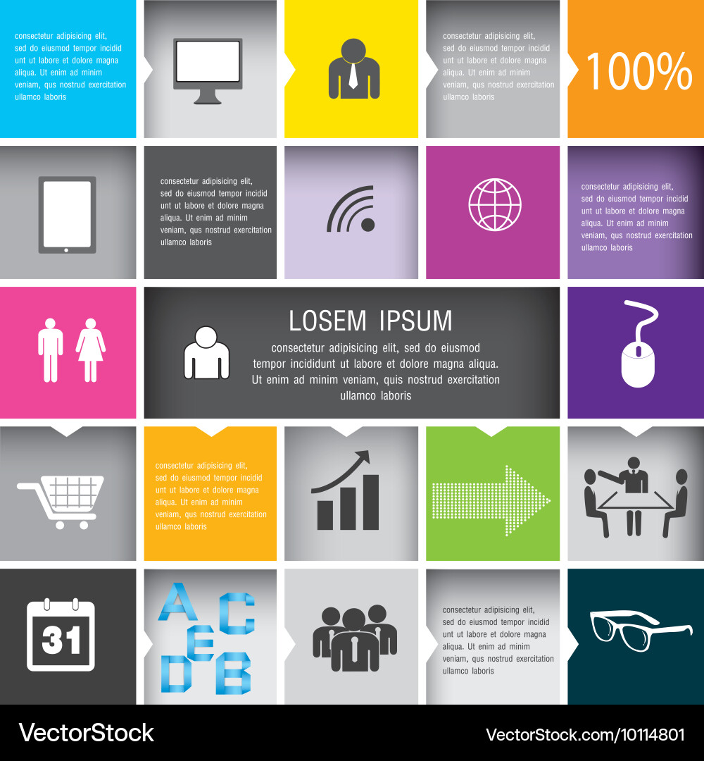 Squares background can be used for workflow Vector Image