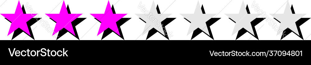Star rating element series customer satisfaction Star rating element series customer satisfaction vector image