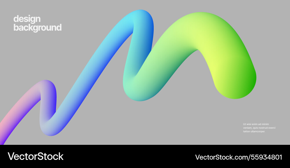 Template with colorful gradient squiggles shapes vector image