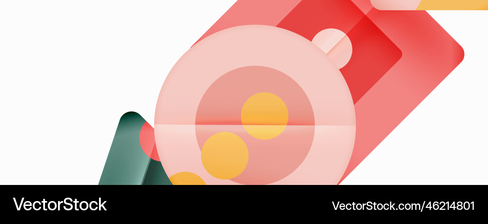 Triangles and circles abstract background Vector Image