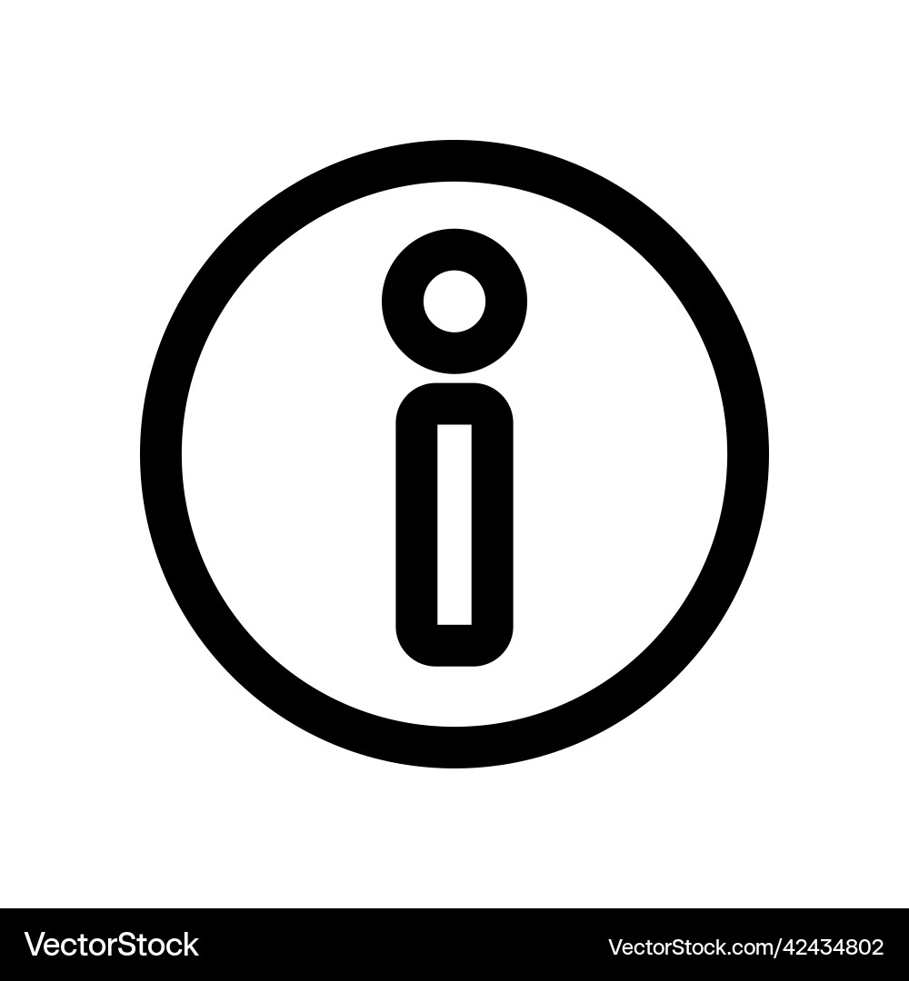 A simple information mark icon of guide vector image