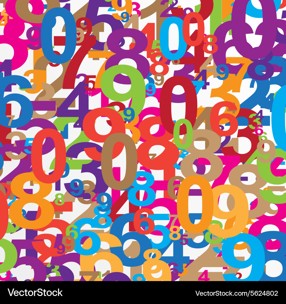 Abstract background with numbers Vector Image