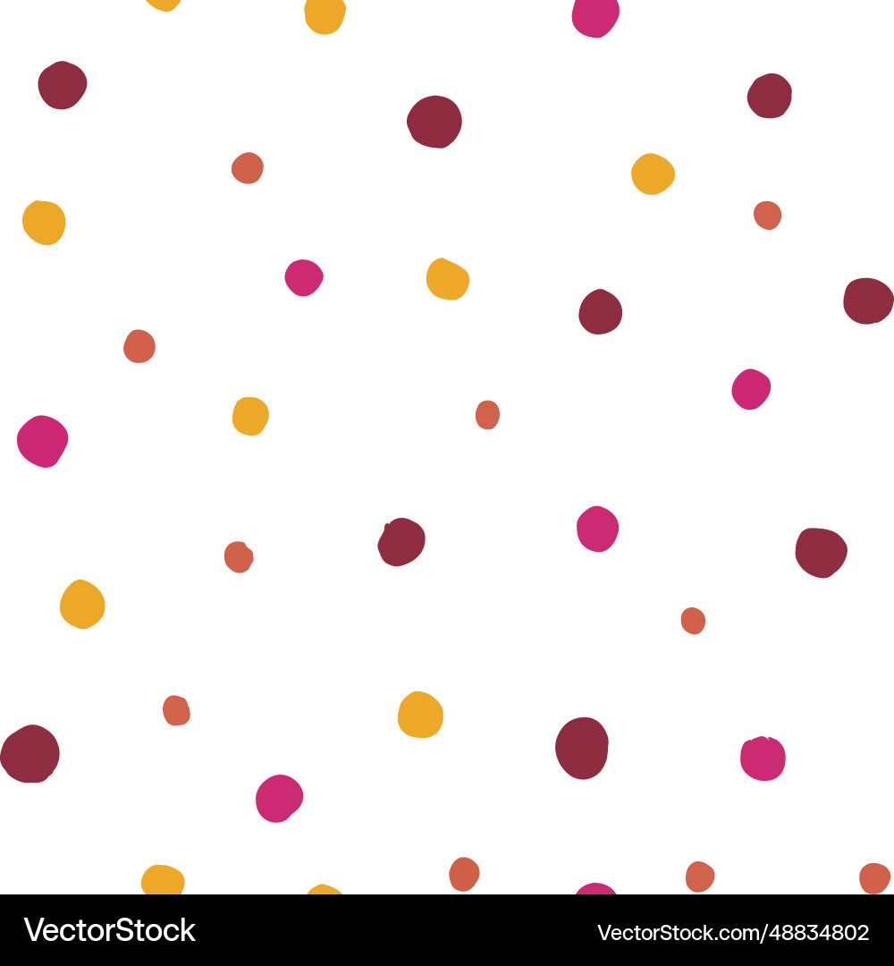 Abstract drawing of colorful dots seamless pattern Abstract drawing of colorful dots seamless pattern Vector Image